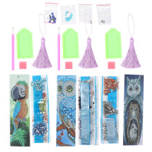 3pcs DIY Diamond Painting Bookmarks Kit - Unfinished Resin Crystals with Tassel