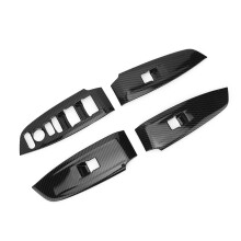 4Pcs Window Switch Cover Trim Fit for Honda Accord 2018-2020 Carbon Fiber