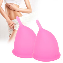 Reusable Silicone Menstrual Cup Pink L 45x64.5mm 28ml Leakproof