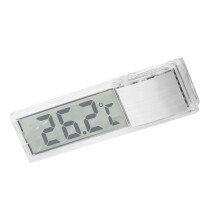 3D Transparent Digital Fish Tank Thermometer - -45 to 80, ABS, 7x1.5cm
