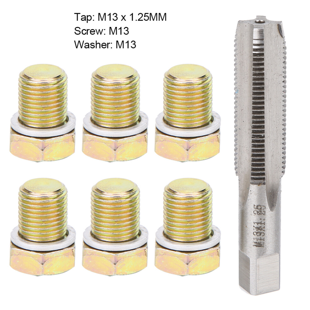 Oil Drain Plug Rethread Kit M13x1.25mm Oil Pan Screws Repair Tool For Mechanics 7641392342694