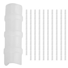 100pcs Greenhouse Frame Pipe Clamp Connector 22-White Garden Fixing