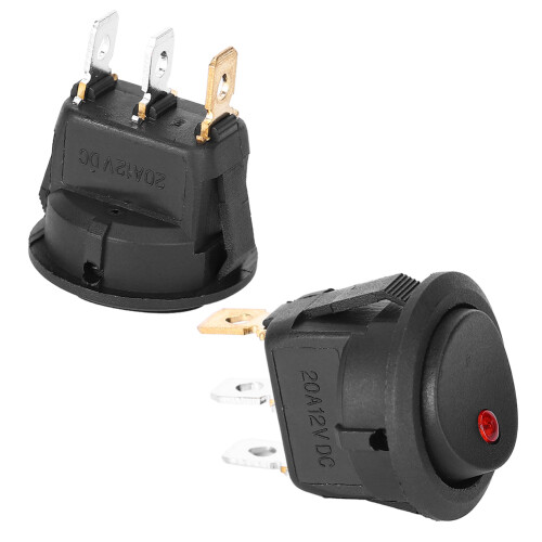10er Pack runder Wippschalter 12V wasserdicht SPST 2