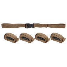 5pcs Khaki Cargo Strap Buckle Tie Down Belts for Outdoor Camping Bags
