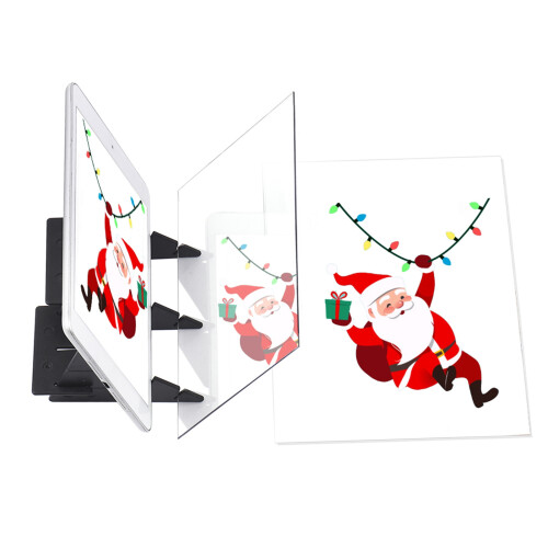 Optical Drawing Tracing Board Portable Sketching Tool Transparent Plastic 20.0*13.5cm