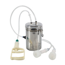 Manual Milking Machine Kit 2000ml Effort Saving Cow Milking Machine Cow Hand Vacuum Pump Portable Milking for Milk Plant