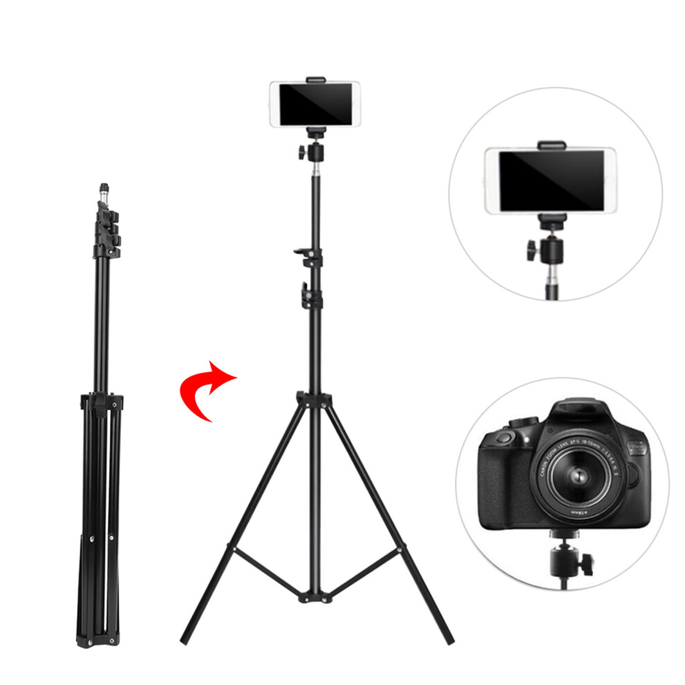 200Cm Extendable 360 Rotation Tripod With Phone Holder Black 7601392344616