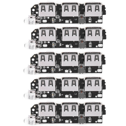 5Pcs Power Bank Charger Module 3USB DIY Circuit Board 5V2.1A 1