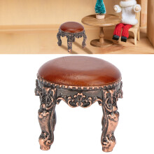 12cm Dollhouse Miniature Simulated Round Stool Mini Furniture Toy Accessory