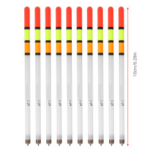 10 pcs Plastic Fishing Floats Bobbers Kit 2.5 White 0.2 inch