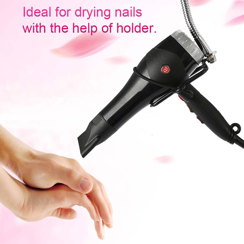 Unisex 360 Rotating Hair Dryer Holder With Suction Cup Stand - Removable & Hands Free