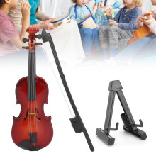 Miniature 10cm Wooden Violin Doll House Accessory for 1/6 Scale