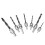 Woodworking Countersunk Drill Bits 7pcs Set 5 Flute Chamfer Tool with Hex Key 9