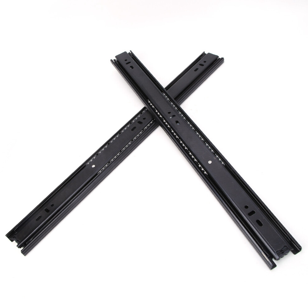 18 Inch Steel Drawer Slide Rails, 40Kg Capacity, Black 8431392628497