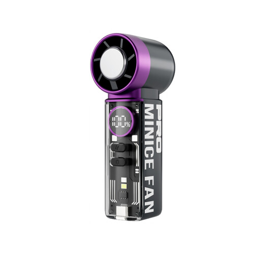 Practical 199 Speed Handheld Fan Small Quiet Desk Fan-Purple