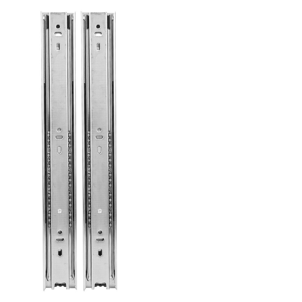 2 Pcs 12In Drawer Slides, 3 Sections, 40Kg Capacity, White Or Black 4651392348520