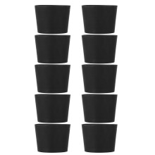 10Pcs Black Silicone Bottle Cup Sleeve Water Mug Cover Protectors