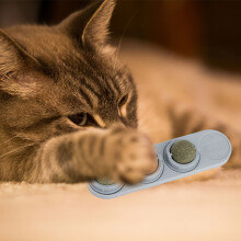 Catnip Lick Round Ball Toy - Teeth Cleaning & Pet Safe Fun (19.5x5.2cm)