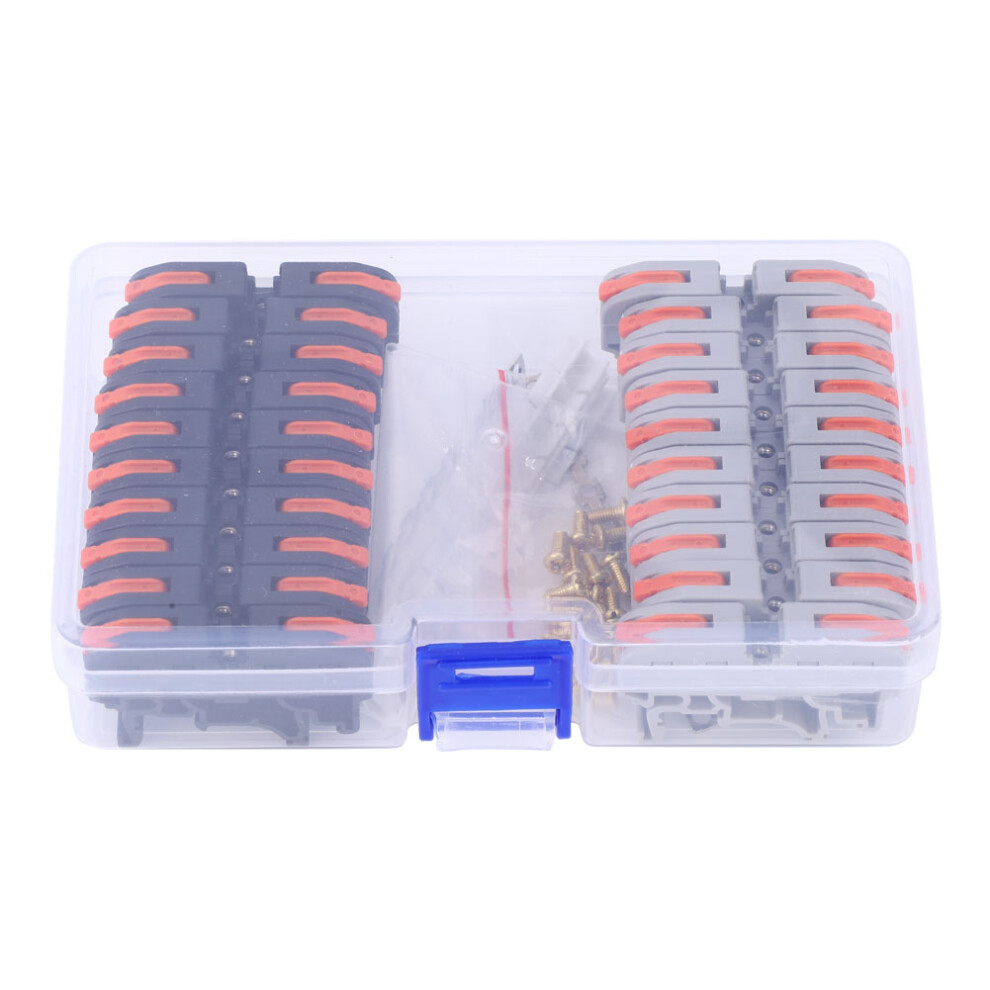 20 Pcs Wiring Terminal Blocks 11~28Awg, 32A, Fire-Proof Nylon 8471392349770