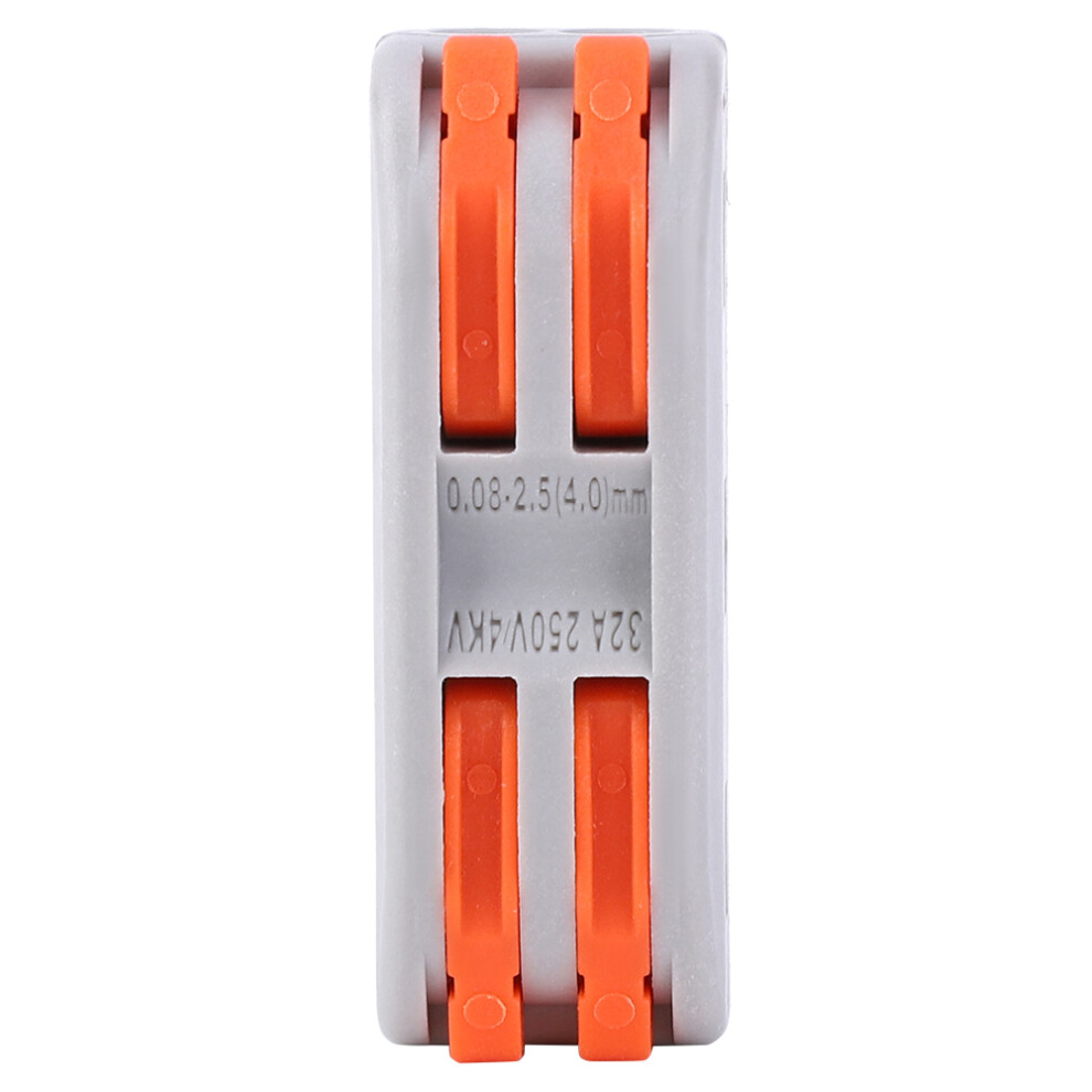 10Pcs Pct2-2 Color Wire Connector 32A 2-In-2-Out Terminal Block 6931392350197
