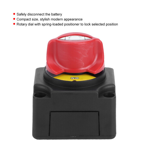 300A 12V/24V DC Marine Battery Isolator Switch, ABS, 65x65x77mm