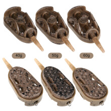 3pcs Lead Fishing Feeder Moulds Set, 20/30/40g & Quick Release Tool