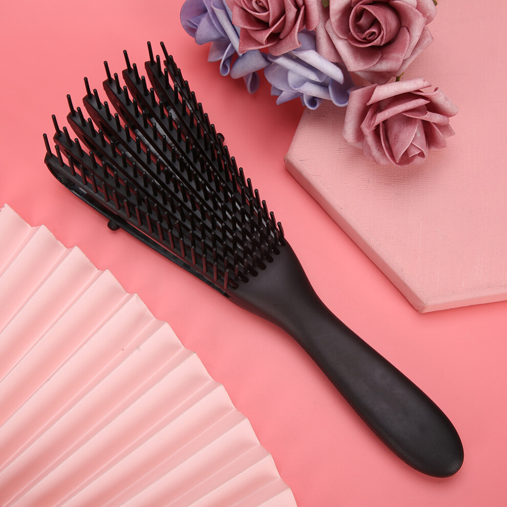 Unisex Black Antistatic Octopus Hair Comb 24.5Cm Professional Salon Tool