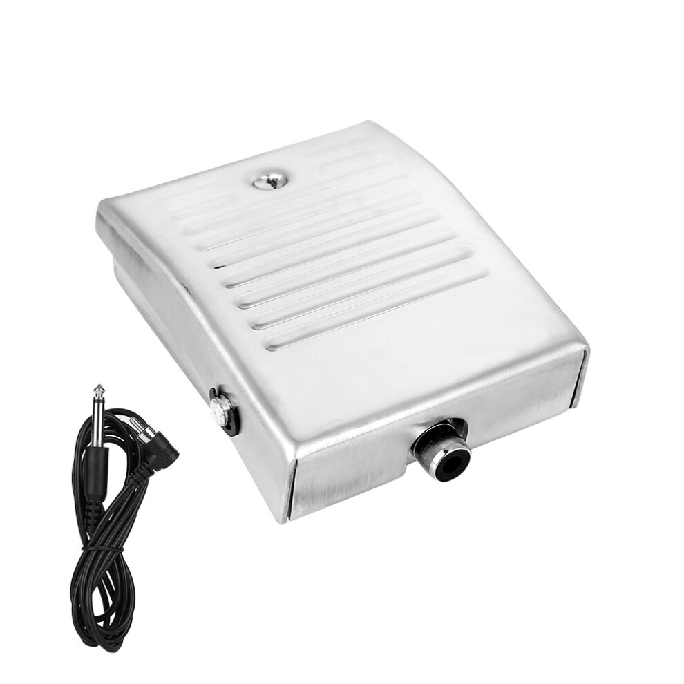 Stainless Steel Tattoo Foot Pedal RCA Switch 7.6x6cm for Machine Control