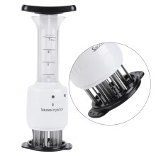 Professional Meat Injector 90ml Stainless Steel Tenderizer Tool 22.8cm