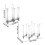Light Gray Retractable Cup & Glass Drying Rack Kitchen Countertop Organizer 11