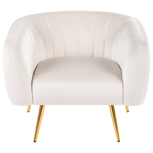 Beliani Armchair LACONIA Velvet Off-White 2