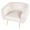 Beliani Armchair LACONIA Velvet Off-White 4