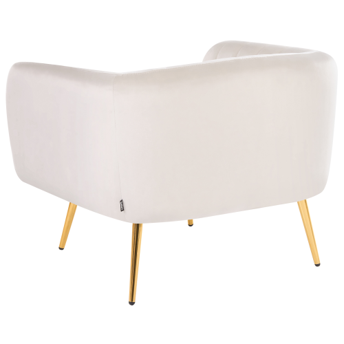 Beliani Armchair LACONIA Velvet Off-White 1