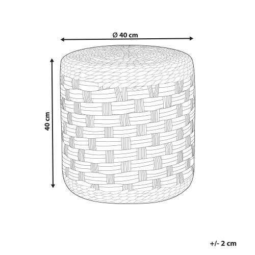 Beliani Pouffe BASSLET Wicker Beige 2