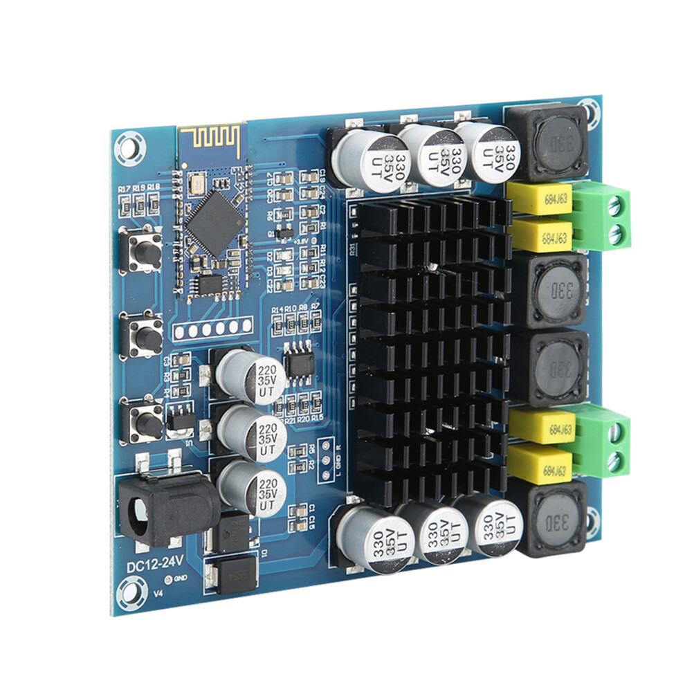 120W Dual Channel Bluetooth Amplifier Board 98X80x18mm 8111392352423
