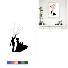DIY Guest Signature Fingerprint Canvas Sign-in Book for Wedding & Party