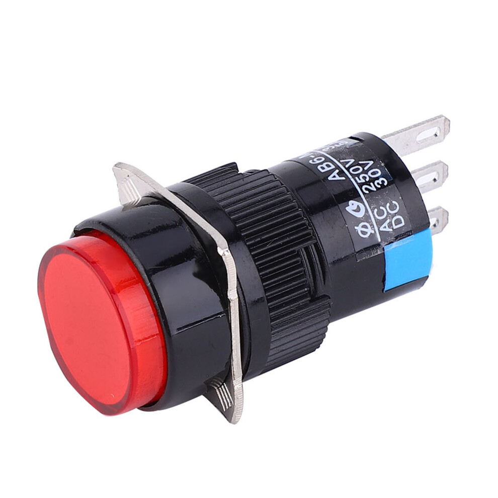 Metal Push Button Switch La16â11/Ab6âM Momentary Round 3A 30V Dc 5 Pack 7901392355156