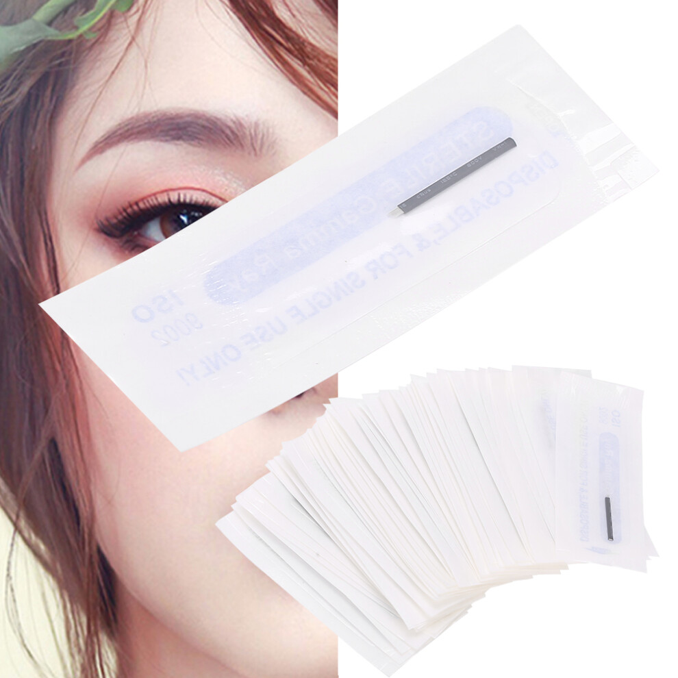 50pcs Microblading Needles 0.18mm for Eyebrow Tattoo & Practice