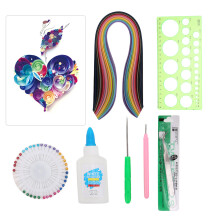 36-Color Paper Quilling Tool Set, Handcrafted Geometric Shapes, DIY Craft