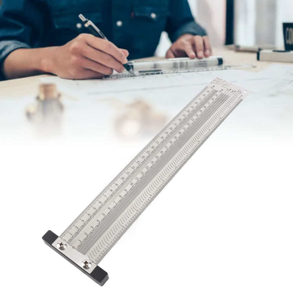 Ultra Accurate Stainless Steel Woodworking Scribing Ruler For Precise Marking 6951392355978