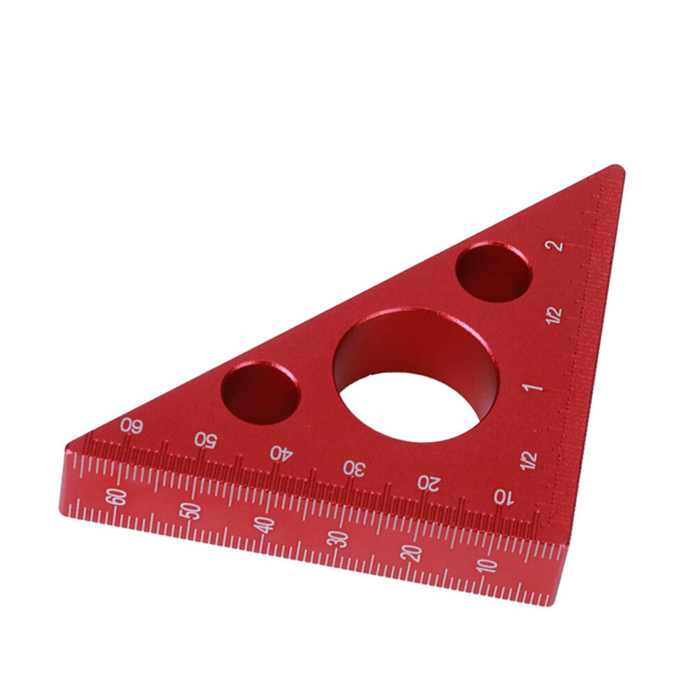 2In/6Cm Aluminum Alloy Right Angle Triangle Ruler For Woodworking 9441392355834