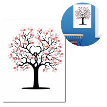 Fingerprint Tree Guest Sign-In Canvas - 30x40cm DIY Wall Decoration