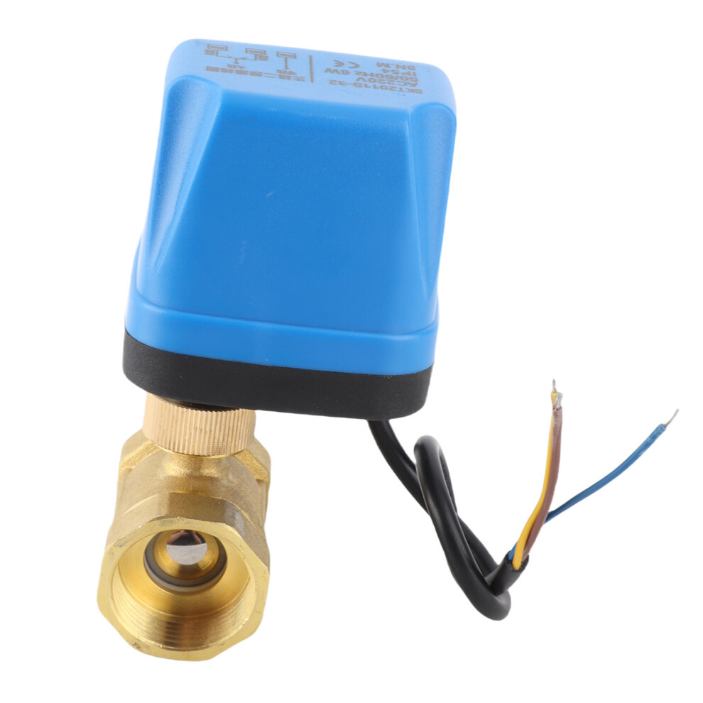 Electric 2-Way Ball Valve Ac220v 6W G1/2, 3-Wire Ip54 Blue 8731392355851