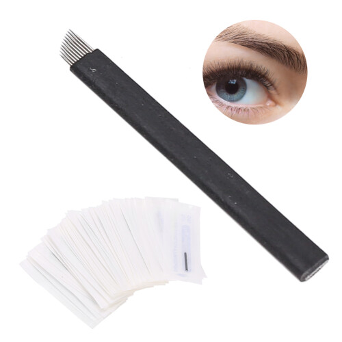 50pcs Microblading Needles 0.18mm for Eyebrow Tattoo & Practice 2