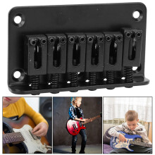 Children's Guitar Bridge Durable Metal 78mm Black Musical Instrument Accessory