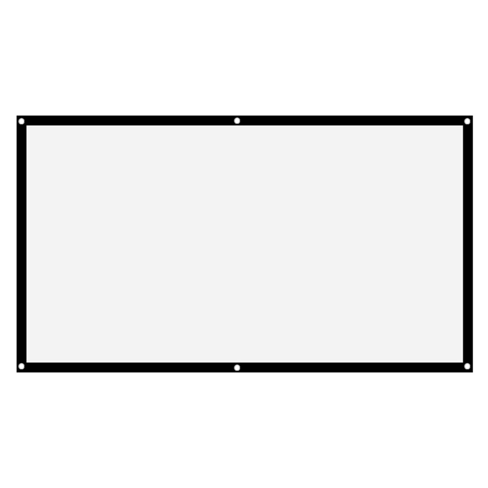 16:9 Polyester Projector Screen 84In Non-Crease & Thickened White 9351392638786