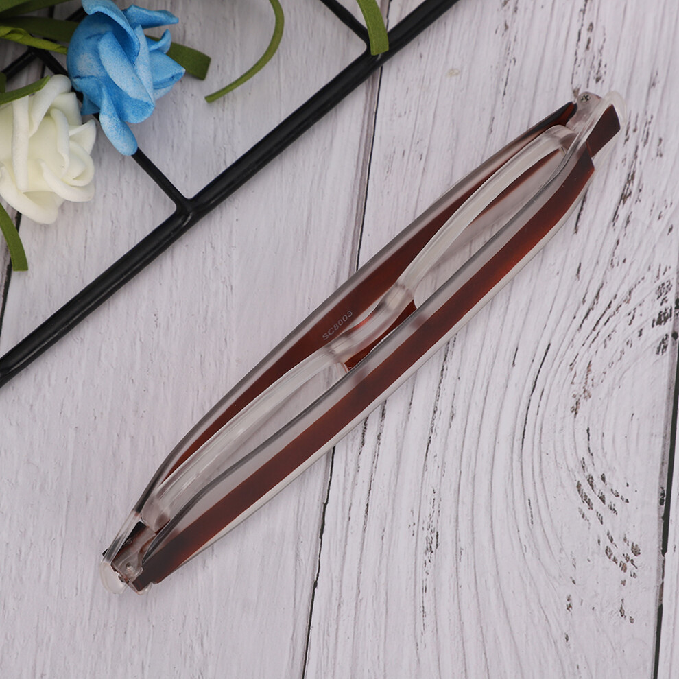 360 Rotational Folding Dual Color Reading Glasses, TR90, 14x14cm