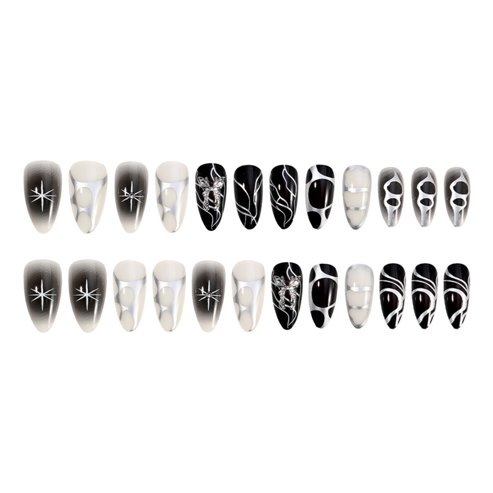 Dcph-Clothing Lightweight Almond Fake Nails - Easy Diy Nail Extensions
