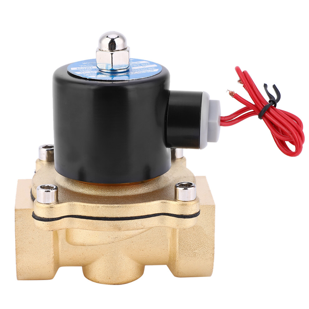 Normally Closed Brass Solenoid Valve 1In Bspp 25Mm Oil Water Air 4981392356318