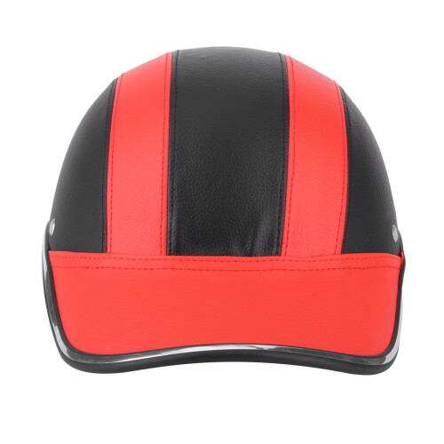 Universal Lightweight Red ABS Half Face Motorcycle Helmet Free Size